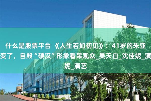 什么是股票平台 《人生若如初见》：41岁的朱亚文变了，自毁“硬汉”形象看呆观众_吴天白_沈佳妮_演艺